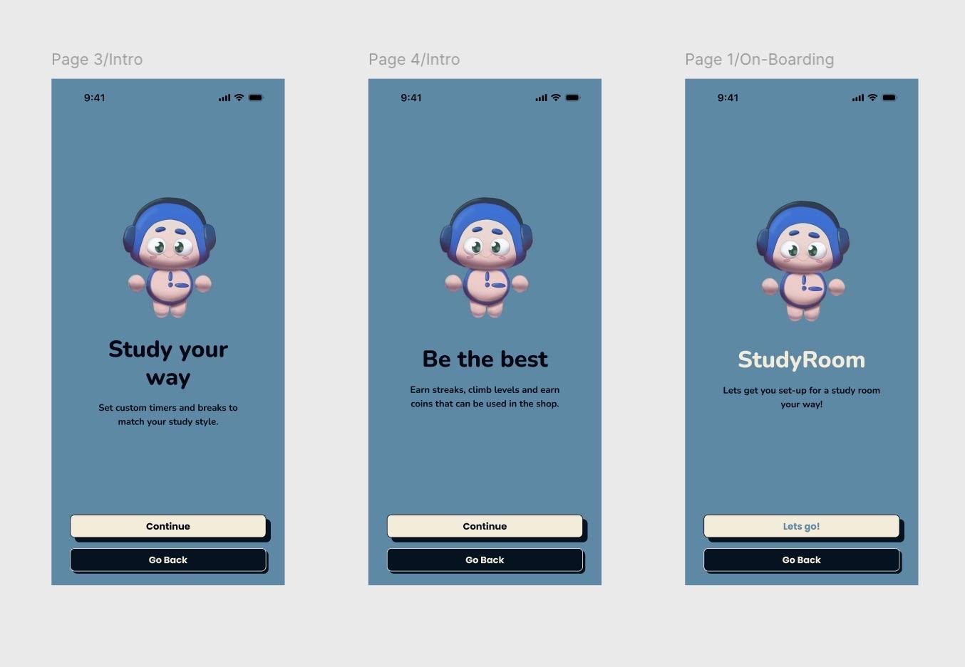 Onboarding intro pages